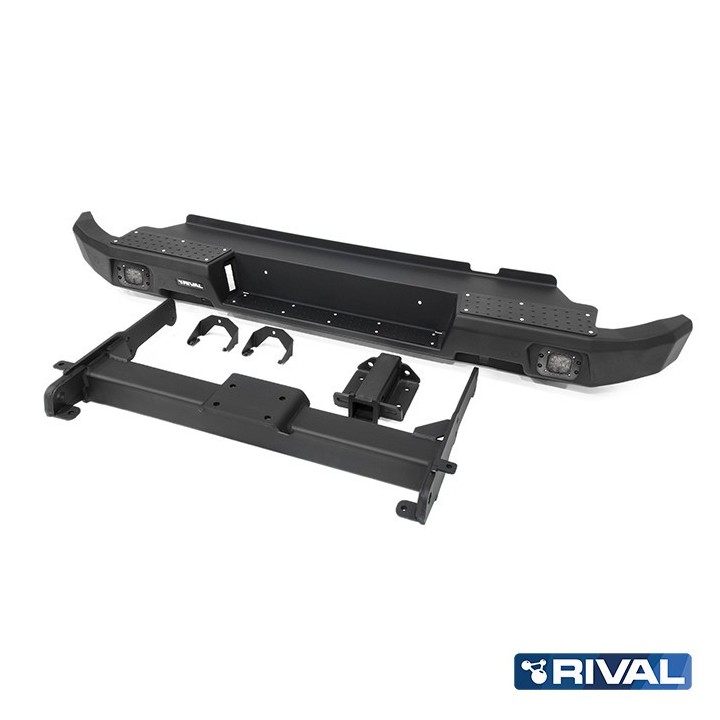 Zderzak tylny aluminiowy Rival z oświetleniem LED, czarny — Volkswagen Amarok 2010-2016 i 2016-2020 - ujęcie 4