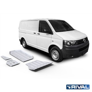 Zestaw osłon Rival z osłoną dyferencjału — aluminium 4 mm — VW T6 4WD 2015-2020, także Euro6