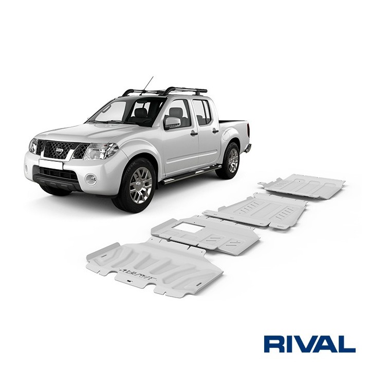 Zestaw osłon Rival — chłodnica, silnik, skrzynia, reduktor — Renault Alaskan / Nissan Navara / Mercedes X-Class