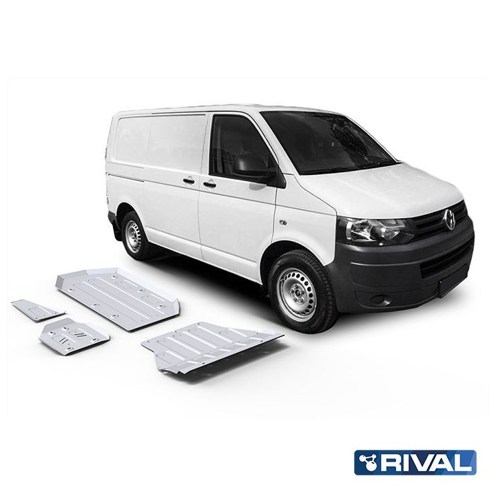 Zestaw osłon Rival z osłoną dyferencjału — aluminium 4 mm — VW T6 4WD 2015-2020, także Euro6 - ujęcie 2