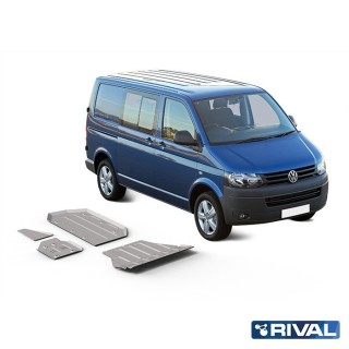 Zestaw osłon Rival z osłoną dyferencjału — aluminium 6 mm — VW T6 4WD od 2015, bez Euro6