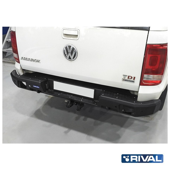 Zderzak tylny aluminiowy Rival z oświetleniem LED, czarny — Volkswagen Amarok 2010-2016 i 2016-2020 - ujęcie 8