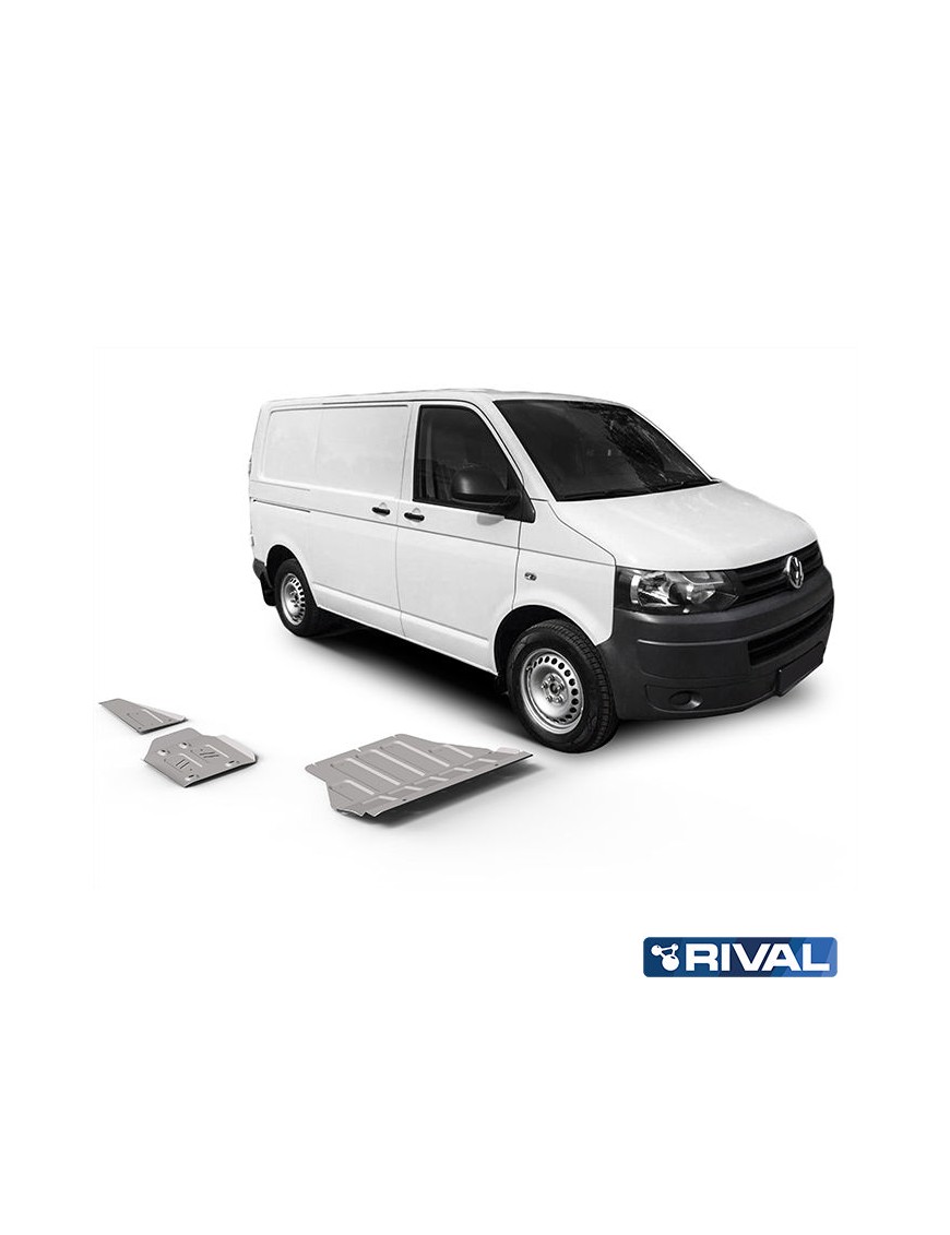 Zestaw osłon Rival 6 mm — silnik, skrzynia, wydech, zbiornik — VW Transporter, Caravelle, Multivan T6 2015-2019
