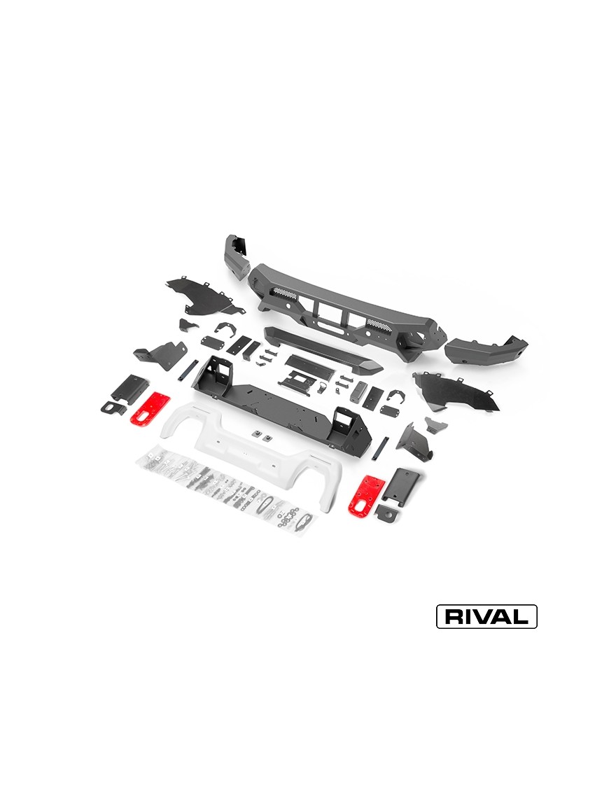 Zderzak przedni aluminiowy Rival 6 mm z oświetleniem LED — Ford Ranger Raptor od 2022