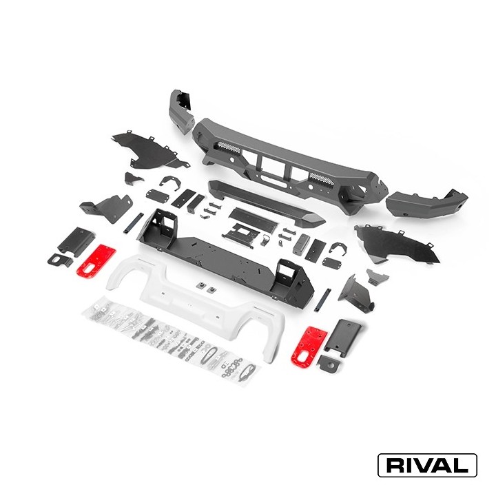 Zderzak przedni aluminiowy Rival 6 mm z oświetleniem LED — Ford Ranger Raptor od 2022