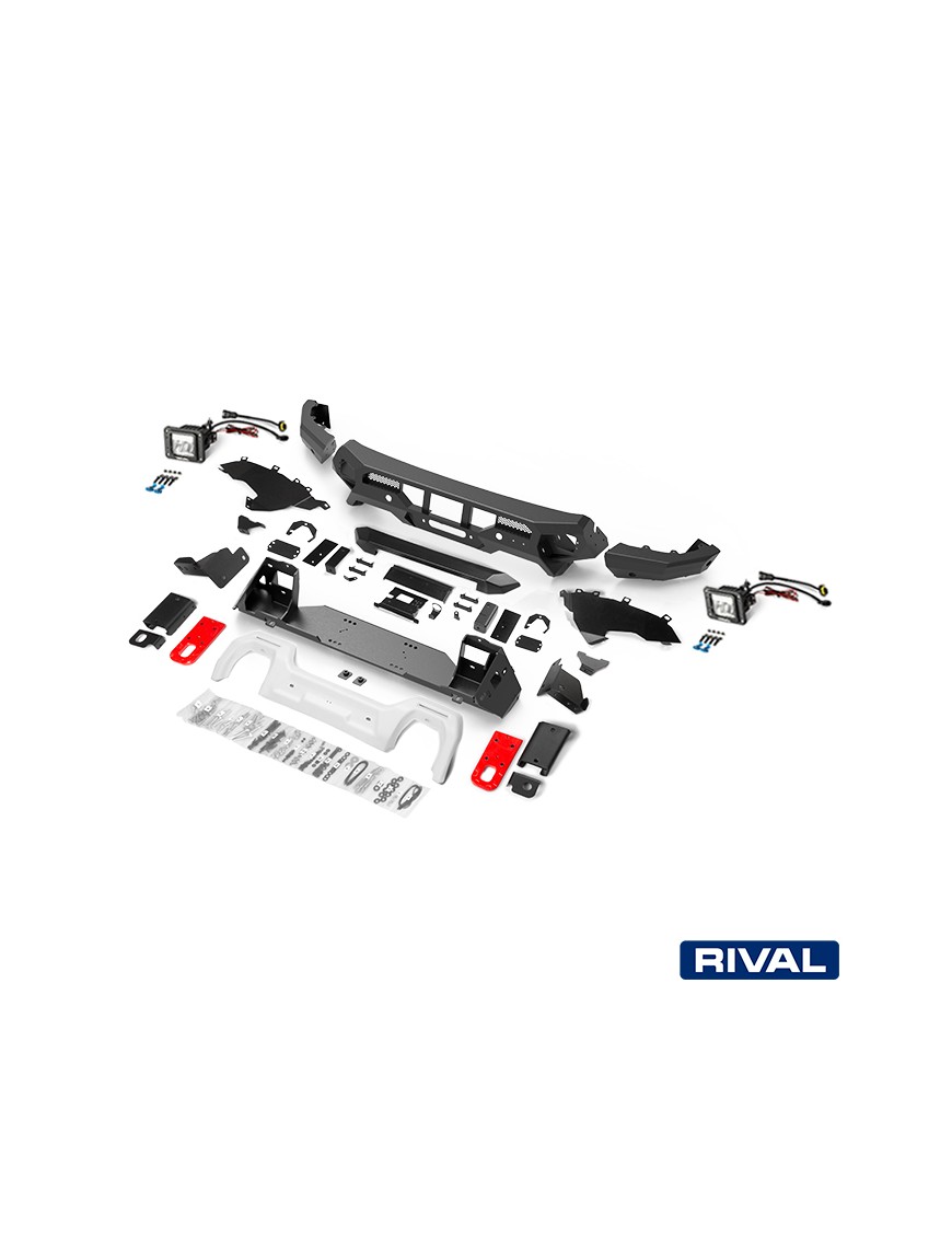 Zderzak przedni aluminiowy Rival 6 mm z oświetleniem LED — Ford Ranger Raptor od 2022