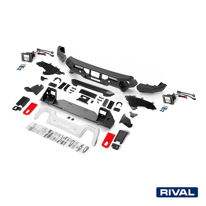 Zderzak przedni aluminiowy Rival 6 mm z oświetleniem LED — Ford Ranger Raptor od 2022 - ujęcie 2