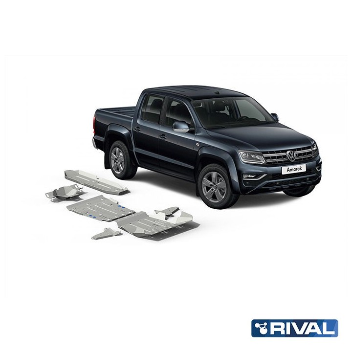 Zestaw osłon Rival — chłodnica, silnik, skrzynia, reduktor, wahacze, zbiornik, dyferencjał — 6 mm — Amarok - ujęcie 2