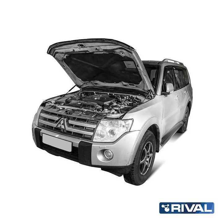Siłowniki maski Rival — Mitsubishi Pajero IV 2006-2022 - ujęcie 2