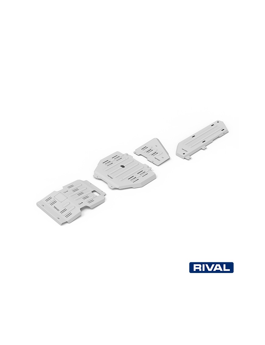 Zestaw osłon Rival — silnik, skrzynia, reduktor, zbiornik paliwa — aluminium 6 mm — Land Cruiser Prado J250 od 2024