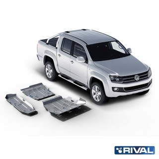 Zestaw osłon Rival — chłodnica, silnik, skrzynia, reduktor, zbiornik — aluminium 4 mm — VW Amarok 2010-2020 - ujęcie 2