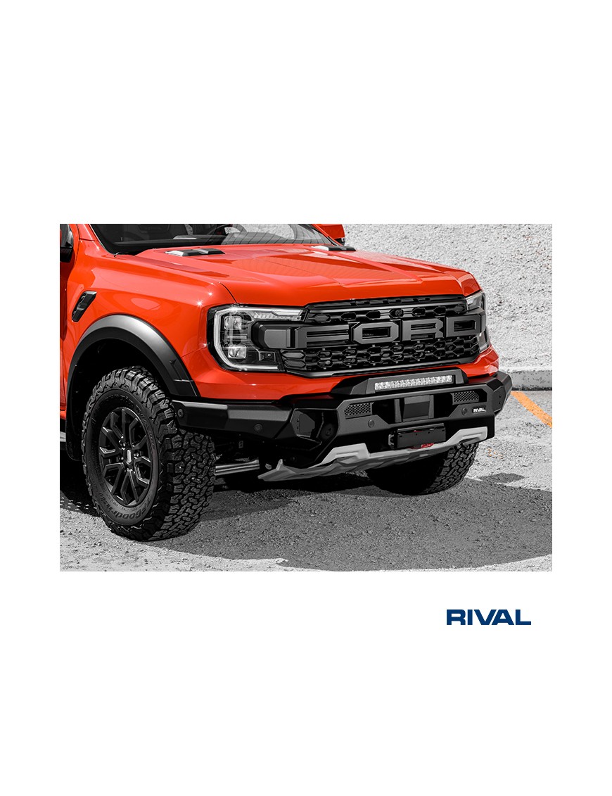 Zderzak przedni aluminiowy Rival 6 mm z oświetleniem LED — Ford Ranger Raptor od 2022