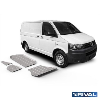 Zestaw osłon Rival z osłoną dyferencjału — aluminium 4 mm — VW T6 4WD od 2015, bez Euro6