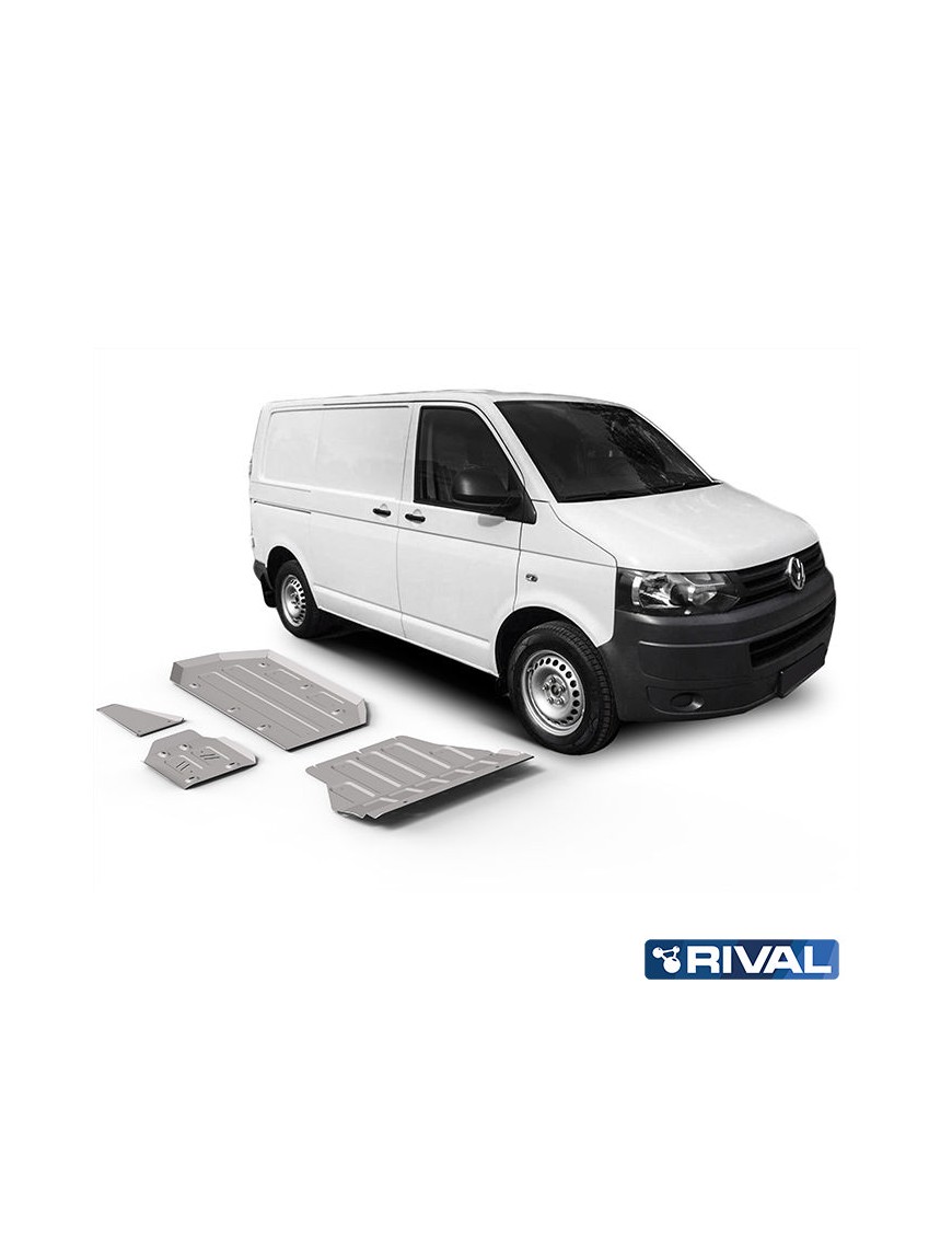 Zestaw osłon Rival z osłoną dyferencjału — aluminium 4 mm — VW T6 4WD od 2015, bez Euro6
