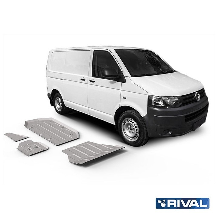 Zestaw osłon Rival z osłoną dyferencjału — aluminium 4 mm — VW T6 4WD od 2015, bez Euro6 - ujęcie 4
