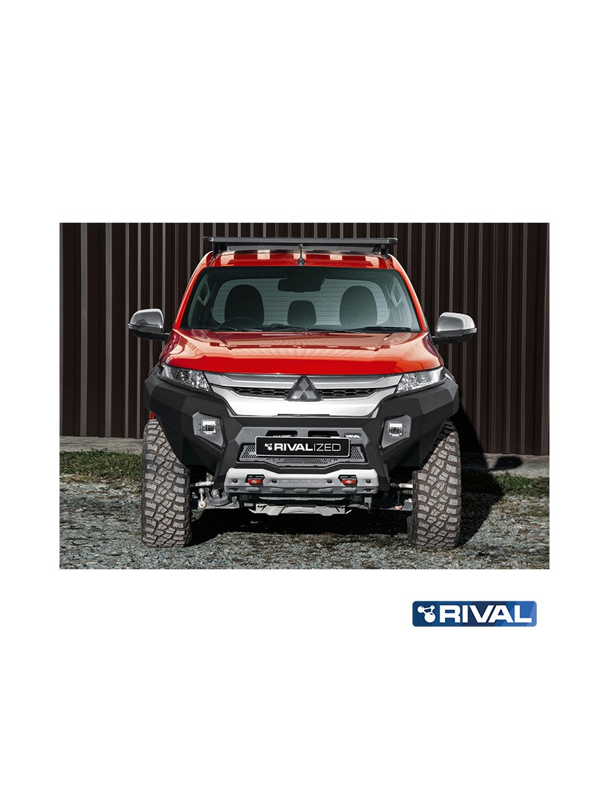 Zderzak przedni aluminiowy Rival bez LED — Mitsubishi L200 2018-2023