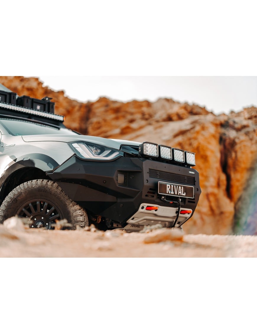 Zderzak przedni aluminiowy Rival bez LED — Isuzu D-Max 2021-2023