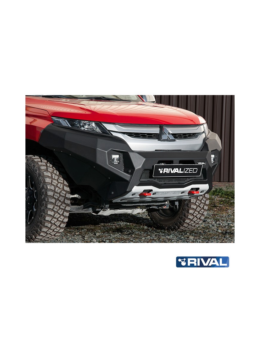 Zderzak przedni aluminiowy Rival bez LED — Mitsubishi L200 2018-2023