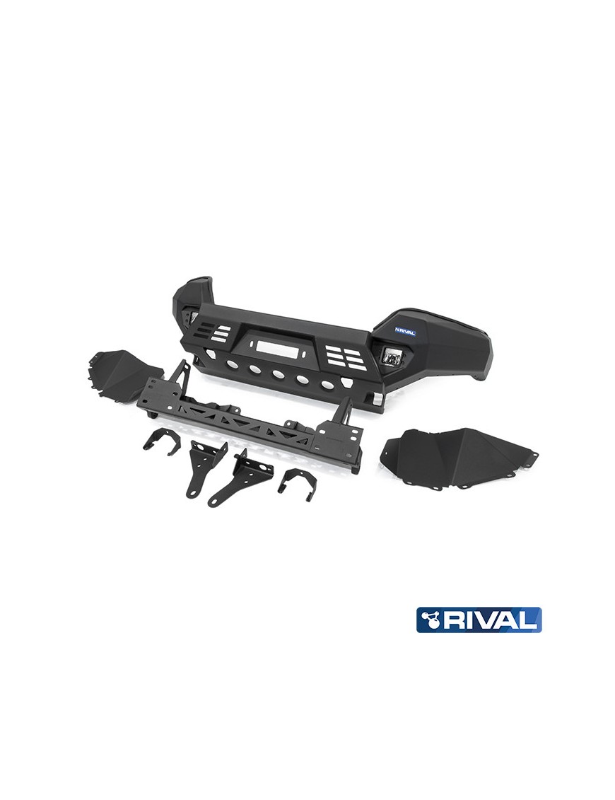 Zderzak przedni aluminiowy Rival z LED — Toyota Hilux 2017-2020