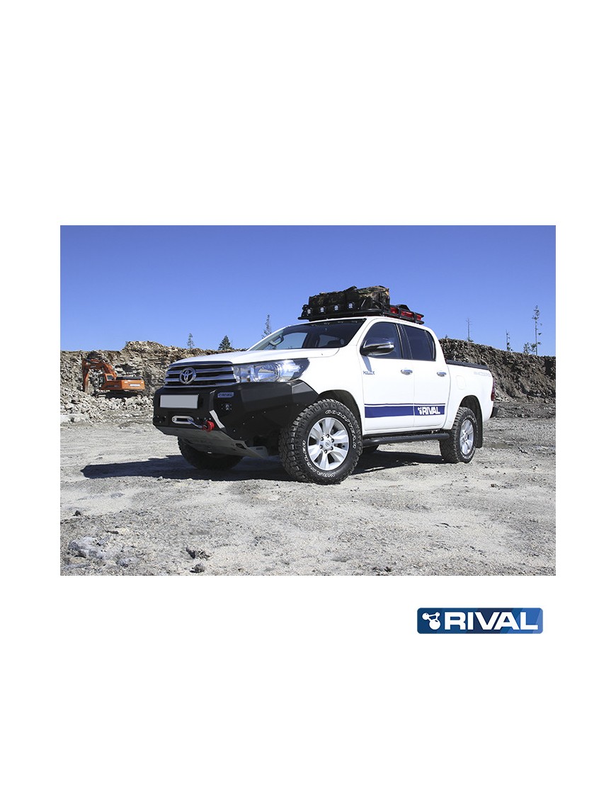 Zderzak przedni aluminiowy Rival z LED — Toyota Hilux Revo 2015-2020