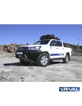 Zderzak przedni aluminiowy Rival z LED — Toyota Hilux Revo 2015-2020