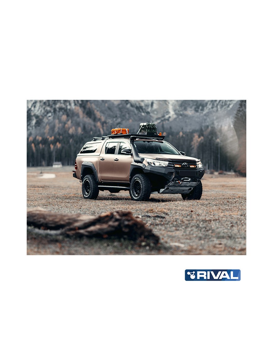 Zderzak przedni aluminiowy Rival z LED — Toyota Hilux Revo 2015-2020