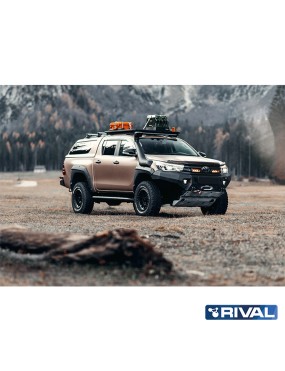 Zderzak przedni aluminiowy Rival z LED — Toyota Hilux Revo 2015-2020
