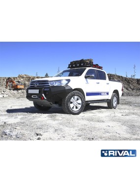 Zderzak przedni aluminiowy Rival z LED — Toyota Hilux Revo 2015-2020