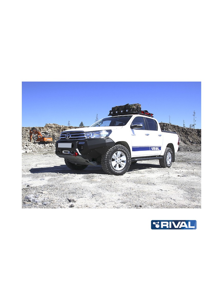 Zderzak przedni aluminiowy Rival z LED — Toyota Hilux Revo 2015-2020