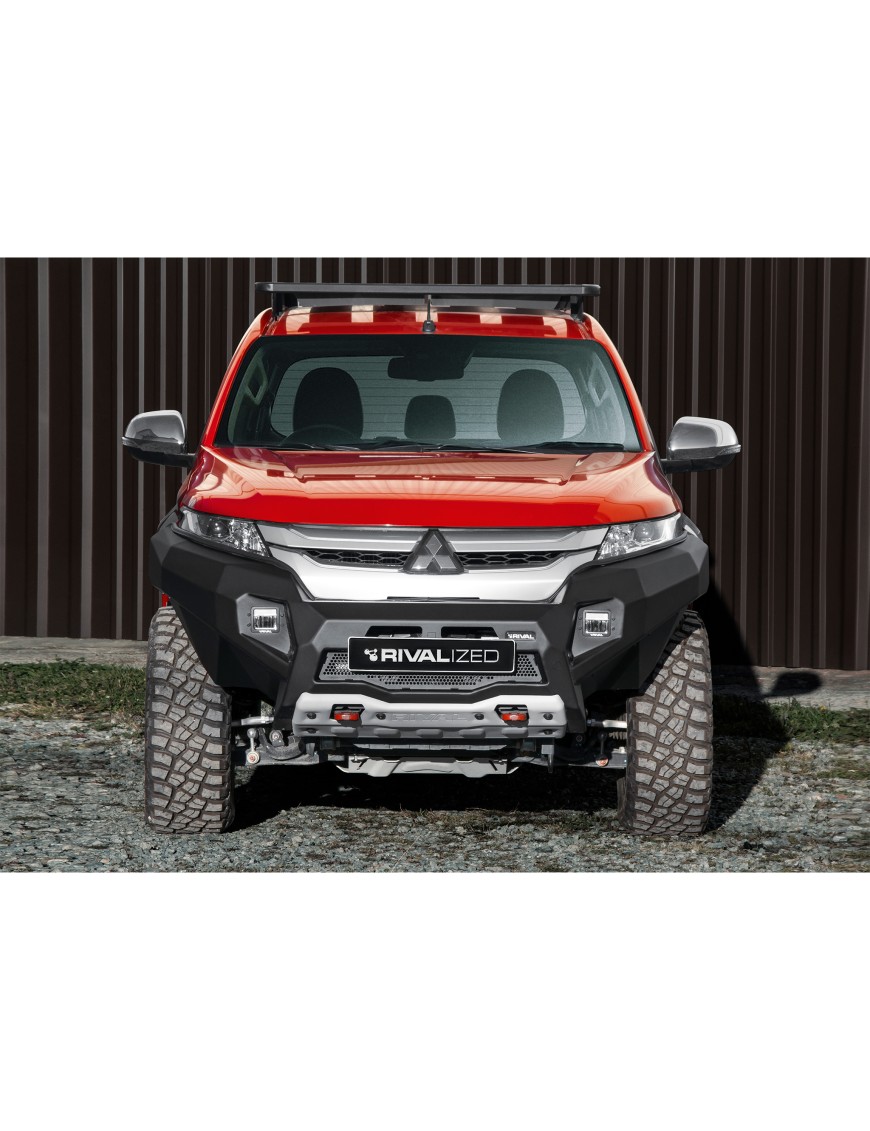 Zderzak przedni aluminiowy Rival 6 mm z oświetleniem LED — Mitsubishi L200 2018-2023