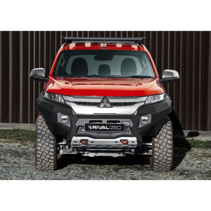 Zderzak przedni aluminiowy Rival 6 mm z oświetleniem LED — Mitsubishi L200 2018-2023 - ujęcie 4