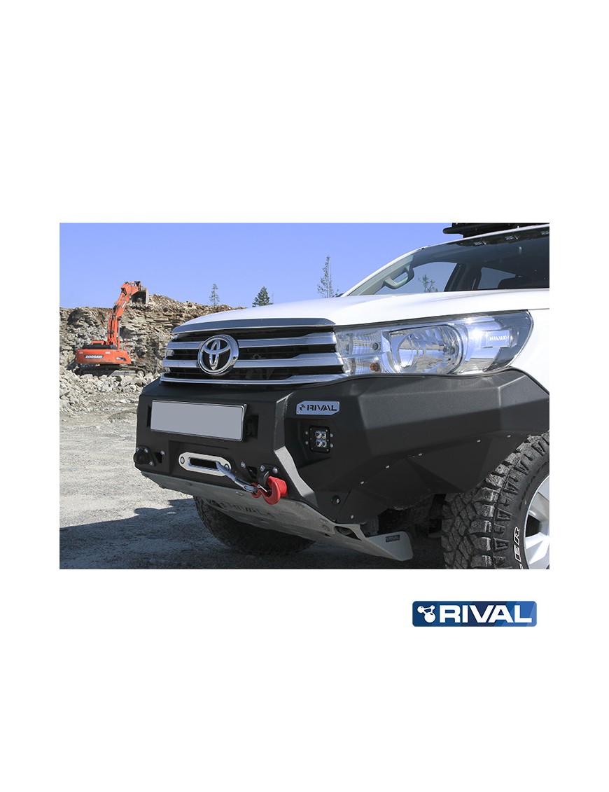 Zderzak przedni aluminiowy Rival z LED — Toyota Hilux Revo 2015-2020