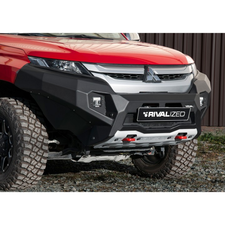 Zderzak przedni aluminiowy Rival 6 mm z oświetleniem LED — Mitsubishi L200 2018-2023 - ujęcie 6