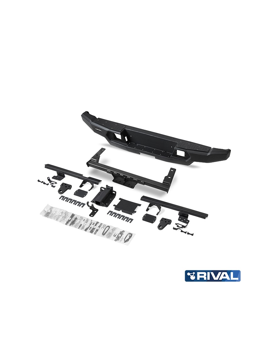 Zderzak tylny aluminiowy Rival bez LED — Ford Ranger od 2022