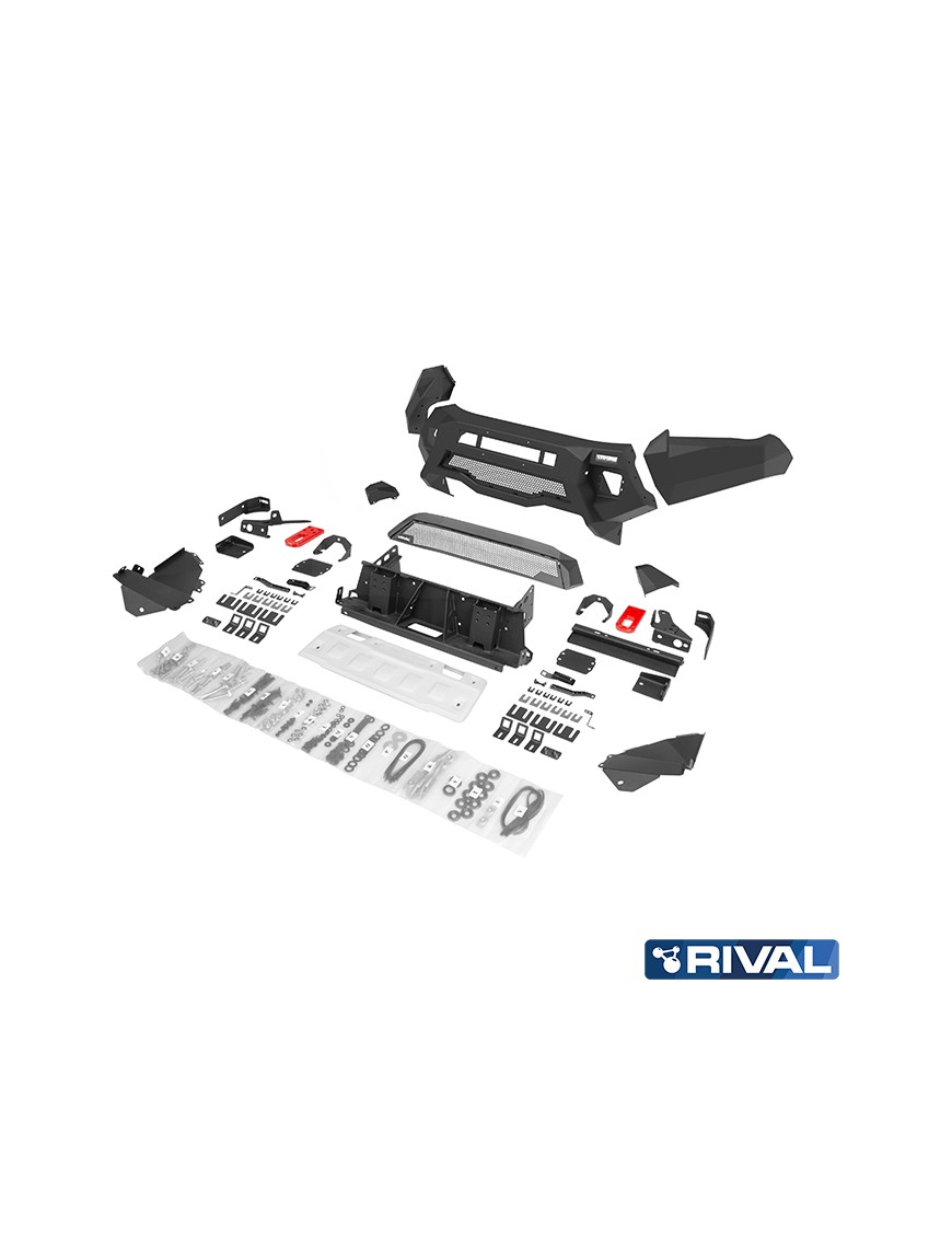 Zderzak przedni aluminiowy Rival bez LED — Toyota Hilux 2020-2022