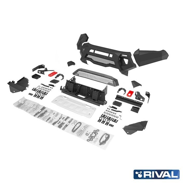 Zderzak przedni aluminiowy Rival bez LED — Toyota Hilux 2020-2022