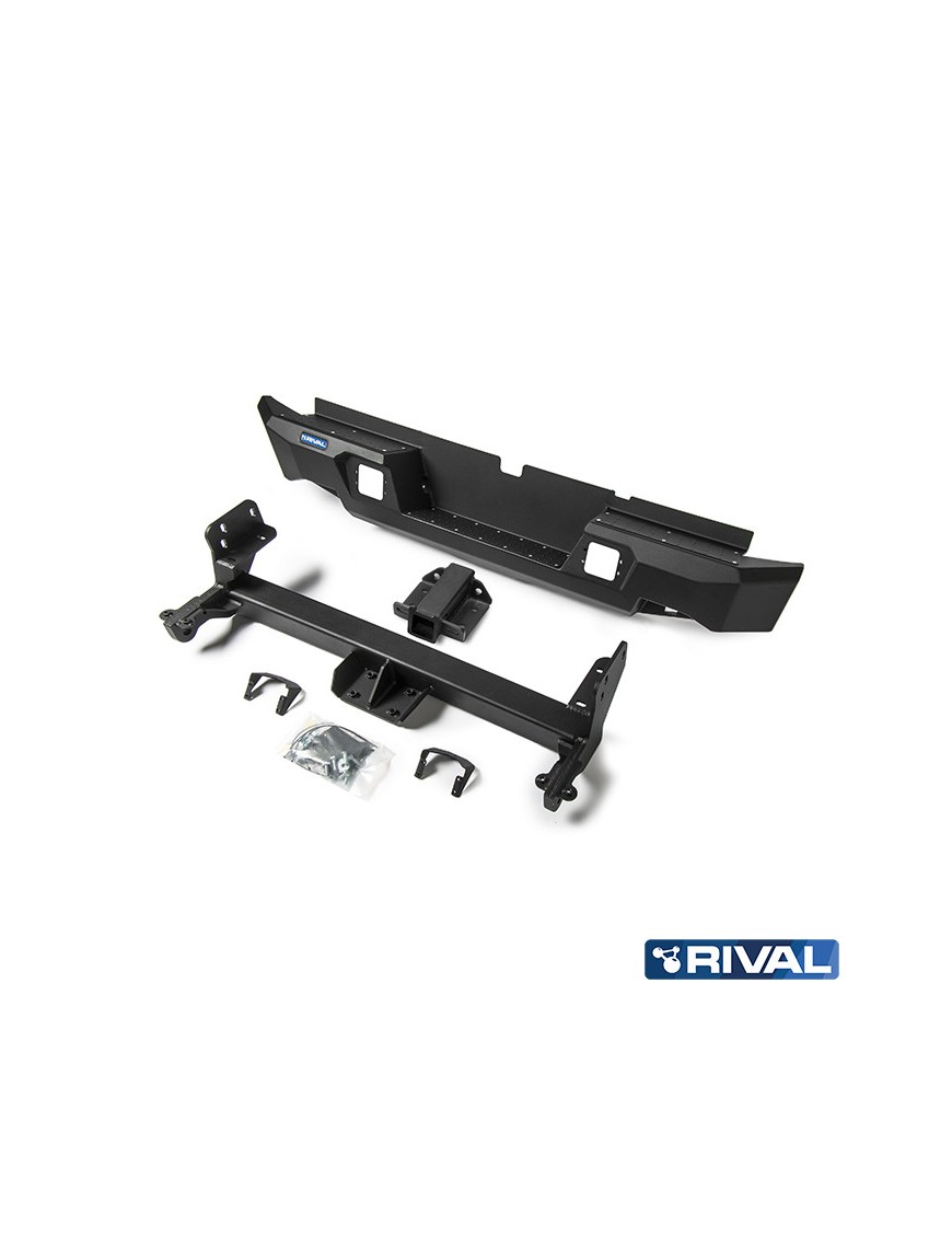 Zderzak tylny aluminiowy Rival z oświetleniem LED — Isuzu D-Max 2012-2021