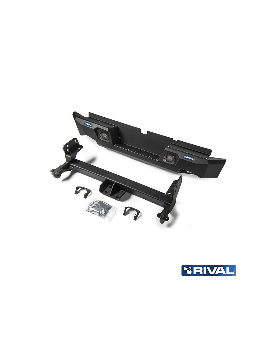 Zderzak tylny aluminiowy Rival z oświetleniem LED — Isuzu D-Max 2012-2021