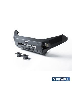 Zderzak przedni aluminiowy Rival 6 mm z oświetleniem LED — Nissan Navara 2014-2021