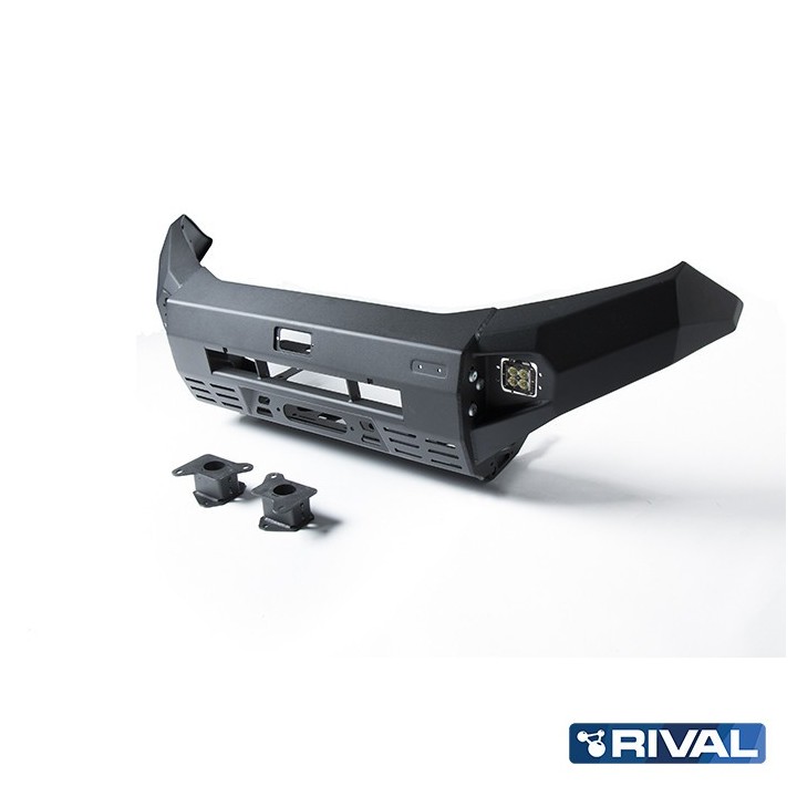 Zderzak przedni aluminiowy Rival 6 mm z oświetleniem LED — Nissan Navara 2014-2021 - ujęcie 3