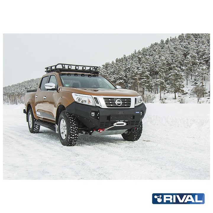 Zderzak przedni aluminiowy Rival 6 mm z oświetleniem LED — Nissan Navara 2014-2021 - ujęcie 5