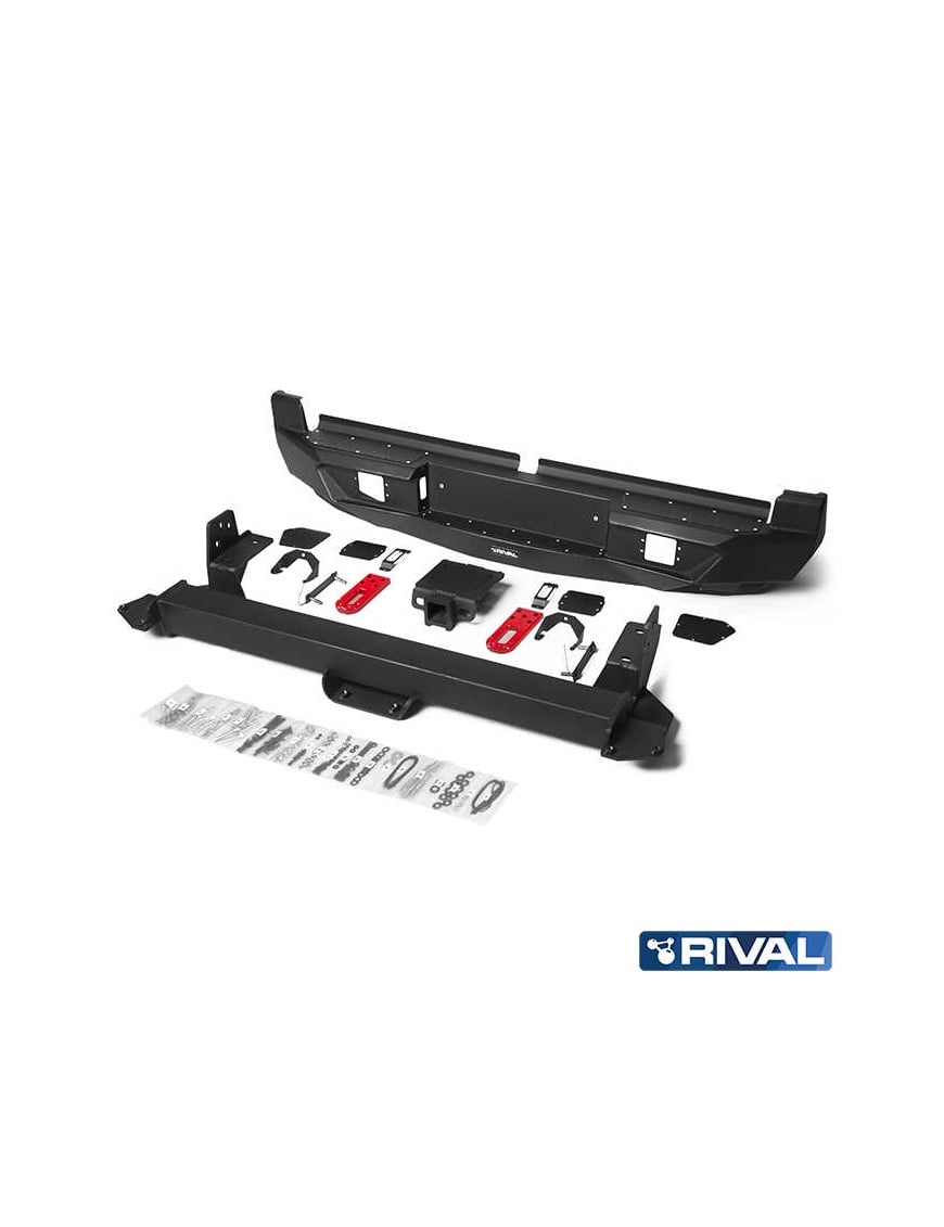 Zderzak tylny aluminiowy Rival bez LED — Isuzu D-Max 2021-2023