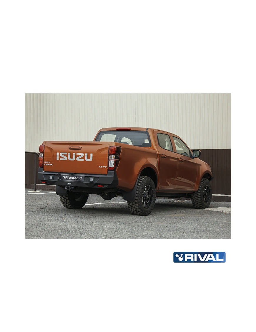 Zderzak tylny aluminiowy Rival bez LED — Isuzu D-Max 2021-2023