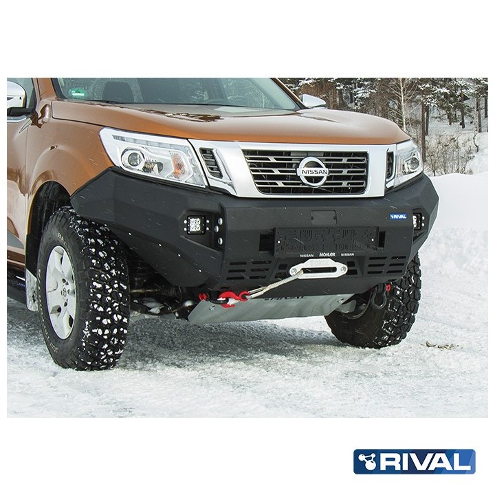 Zderzak przedni aluminiowy Rival 6 mm z oświetleniem LED — Nissan Navara 2014-2021 - ujęcie 9