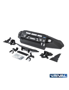 Zderzak przedni aluminiowy Rival z oświetleniem LED, czarny — Volkswagen Amarok 2010-2016 i 2016-2020
