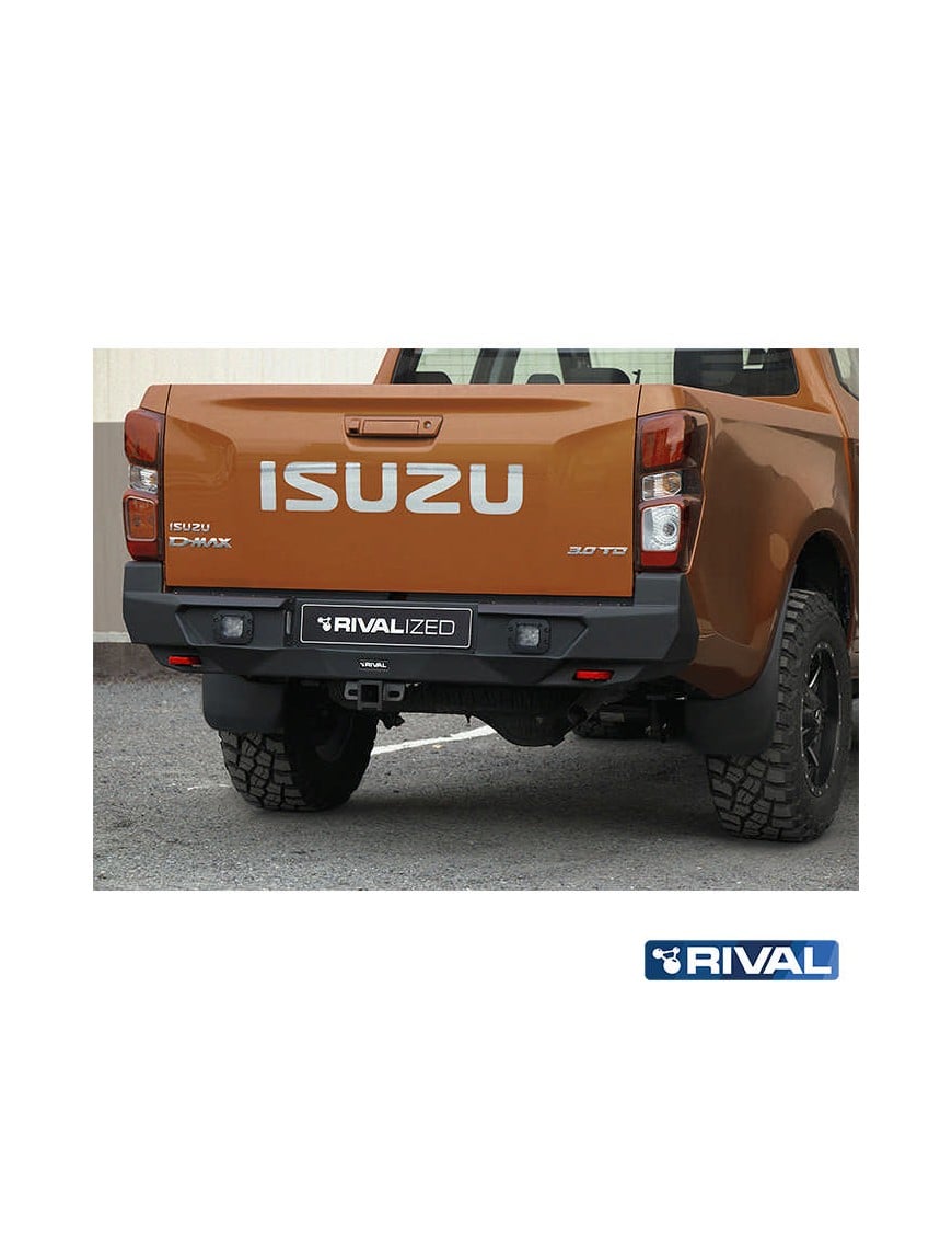 Zderzak tylny aluminiowy Rival bez LED — Isuzu D-Max 2021-2023