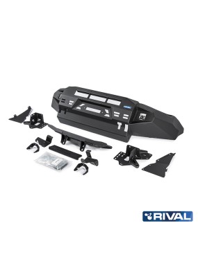 Zderzak przedni aluminiowy Rival z oświetleniem LED, czarny — Volkswagen Amarok 2010-2016 i 2016-2020