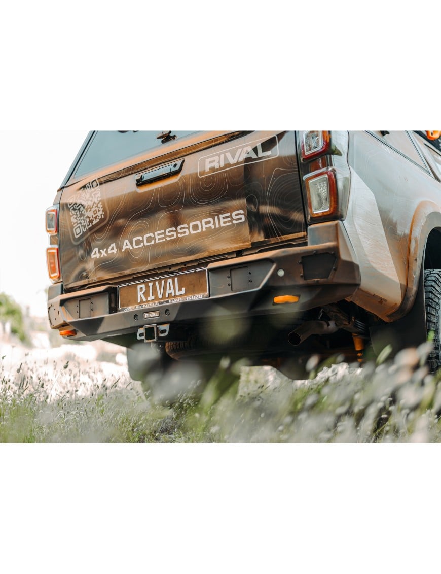 Zderzak tylny aluminiowy Rival bez LED — Isuzu D-Max 2021-2023