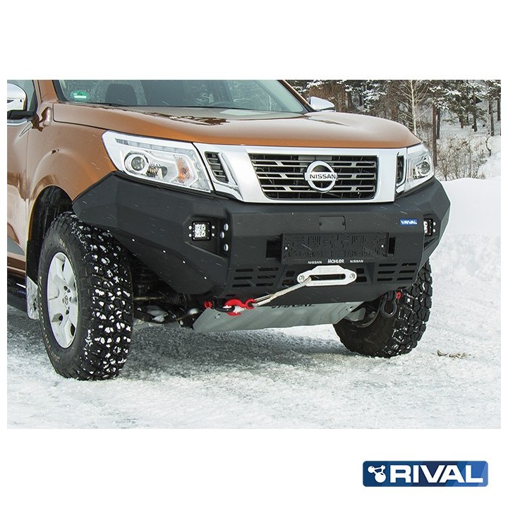 Zderzak przedni aluminiowy Rival 6 mm z oświetleniem LED — Nissan Navara 2014-2021 - ujęcie 11