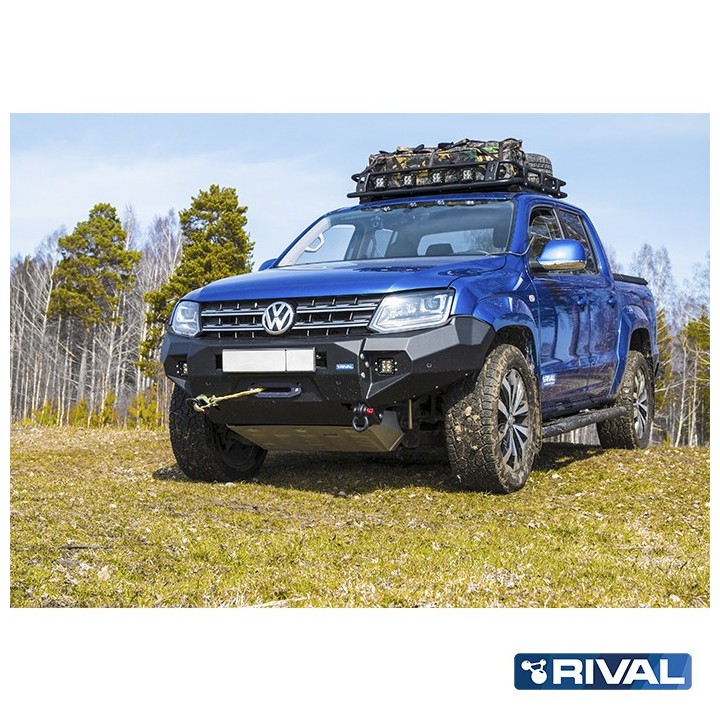 Zderzak przedni aluminiowy Rival z oświetleniem LED, czarny — Volkswagen Amarok 2010-2016 i 2016-2020 - ujęcie 5